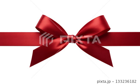 赤いサテンのリボン　Generative AI 133236182