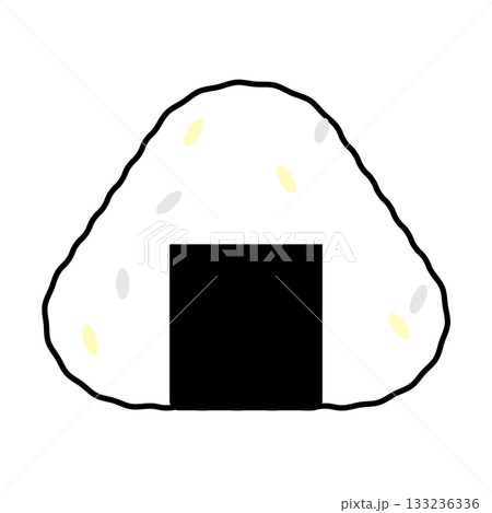 シンプルなおにぎりイラスト 133236336