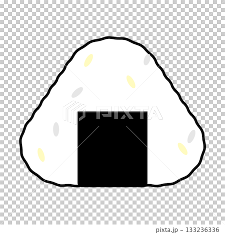 Simple rice ball illustration 133236336