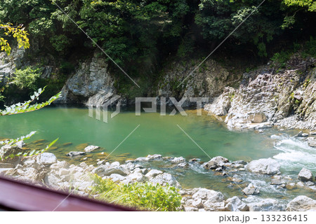 嵯峨野トロッコ列車の風景 嵯峨野トロッコ列車の風景 133236415
