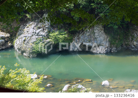 嵯峨野トロッコ列車の風景 嵯峨野トロッコ列車の風景 133236416
