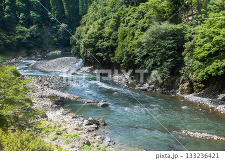 嵯峨野トロッコ列車の風景 嵯峨野トロッコ列車の風景 133236421