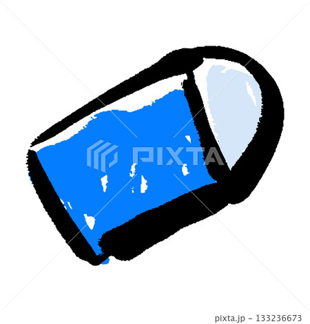 筆タッチの消しゴムのイラスト 133236673