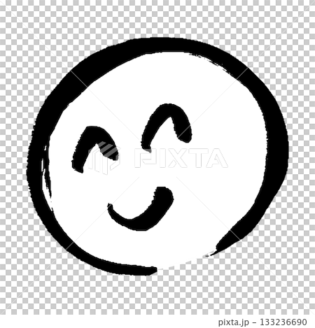 手書きの顔マークのイラスト 133236690