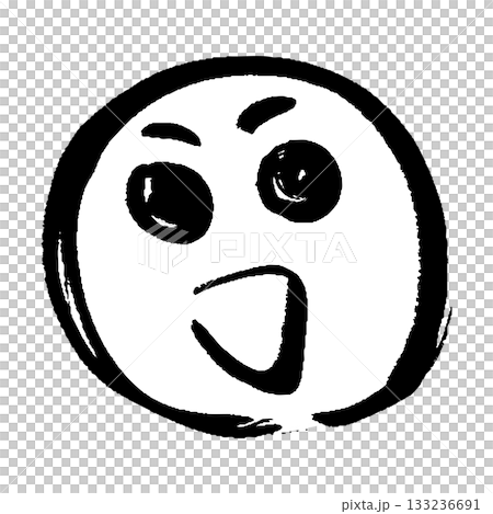 手書きの顔マークのイラスト 133236691