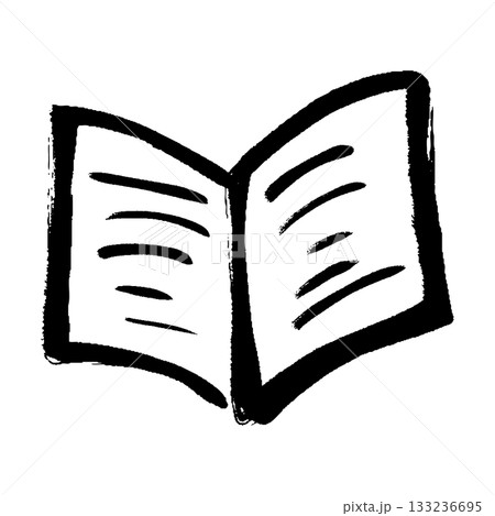 筆タッチの本のイラスト 133236695