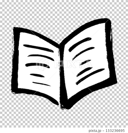 筆タッチの本のイラスト 133236695