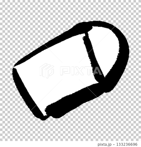 筆タッチの消しゴムのイラスト 133236696