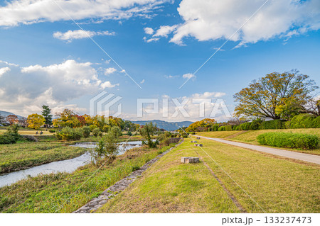 秋の鴨川風景 133237473