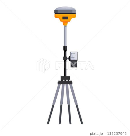 Total station on tripod is scanning and measuring Total station on tripod is scanning and measuring 133237943