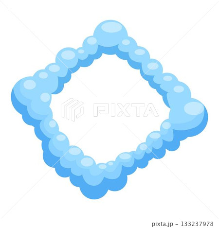 Light blue bubblegum bracelet forming a square frame 133237978