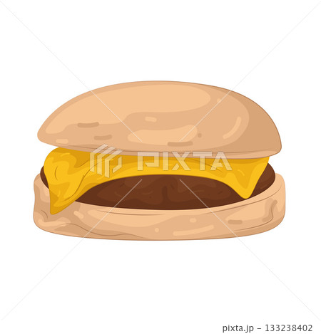 Illustration of cheeseburger  133238402