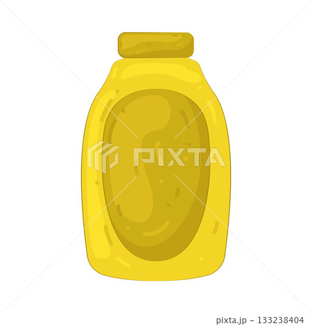 Illustration of mustard sauce bottle 133238404