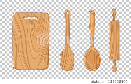 木製調理器具のイラスト 木製調理器具のイラスト 133238503