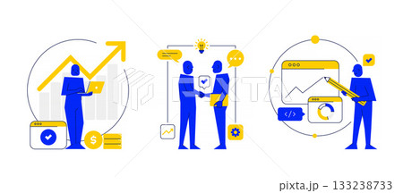 Flat Modern design Illustration of Finance Flat Modern design Illustration of Finance 133238733