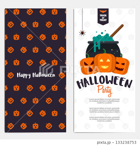 Hallowen flat designed Vertical Banners Hallowen flat designed Vertical Banners 133238753