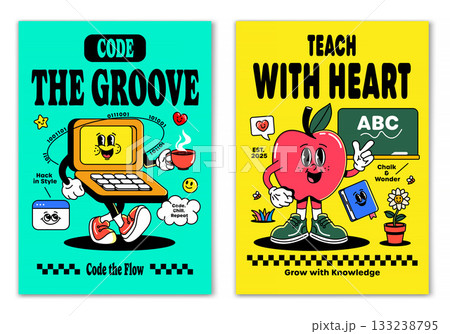 Groovy Minds at Work Teacher & Developer Poster Set 133238795