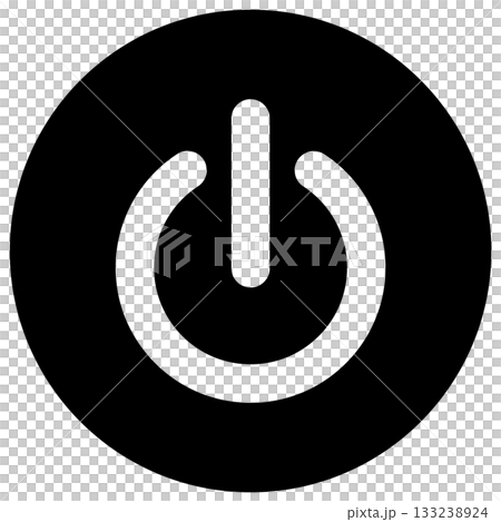 Power sign flat icon 133238924