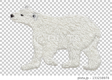 【北極熊】手工刺繡插畫材料 133238978