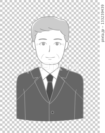 喪服のシニア男性 133239439