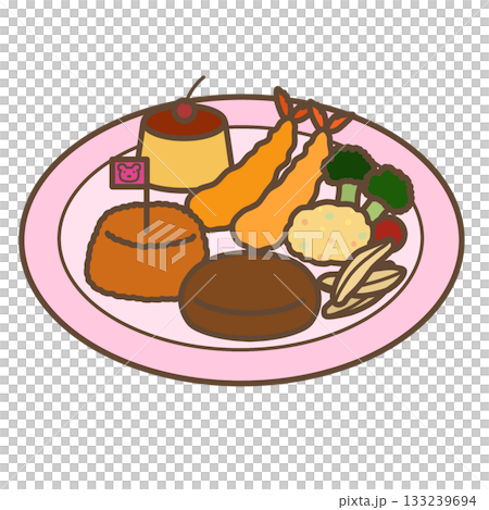 お子様ランチ　B-2 133239694