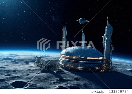 宇宙基地のイメージ (生成AIイラスト) 宇宙基地のイメージ (生成AIイラスト) 133239784