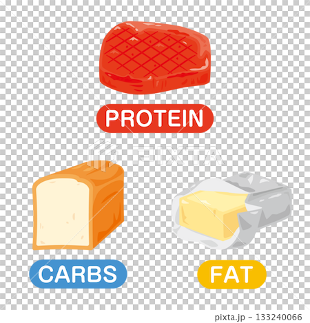 三大栄養素の食品イラストセット 英語 三大栄養素の食品イラストセット 英語 133240066