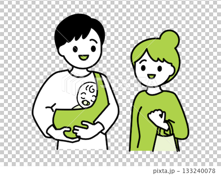 一對帶著嬰兒的夫婦 03 133240078