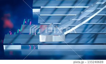 The Chart and arrow for Business concept 3d Rendering. The Chart and arrow for Business concept 3d Rendering. 133240689