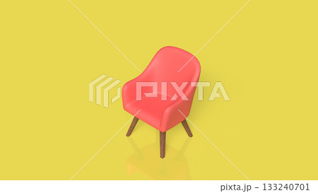 The Modern Minimalist Chair with Bright Color Contrast 3d rendering. The Modern Minimalist Chair with Bright Color Contrast 3d rendering. 133240701