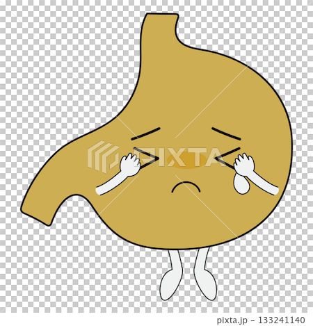 Stomach character crying/sad 133241140