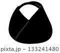 おにぎり　おむすび　着物巻き　白米　海苔　日本食　米　お弁当 133241480