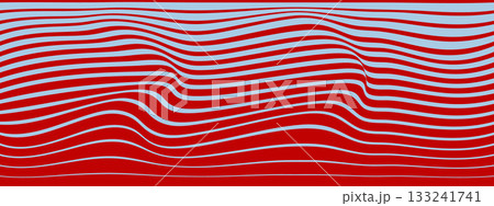Wavy stripe transition pattern. Abstract geometric bg with horizontal lines. Fading gradient background. 133241741