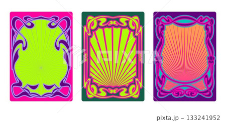 Art nouveau ornament frames 133241952