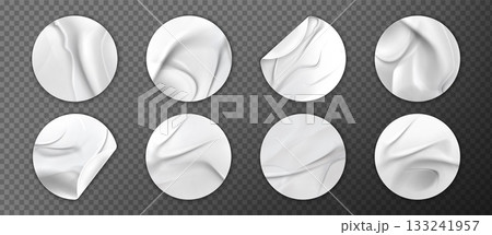 White creased sticker paper set White creased sticker paper set 133241957