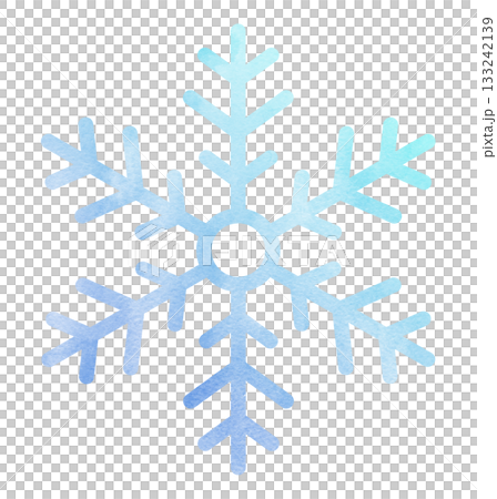 Snowflake hand-drawn icon illustration watercolor gradient 133242139