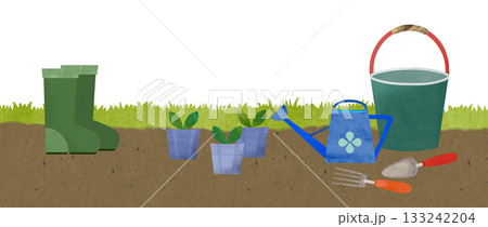 畑のイラスト 133242204
