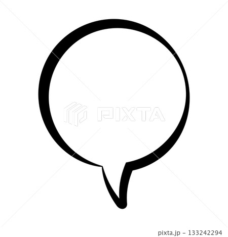 黒色の吹き出しのイラスト 133242294