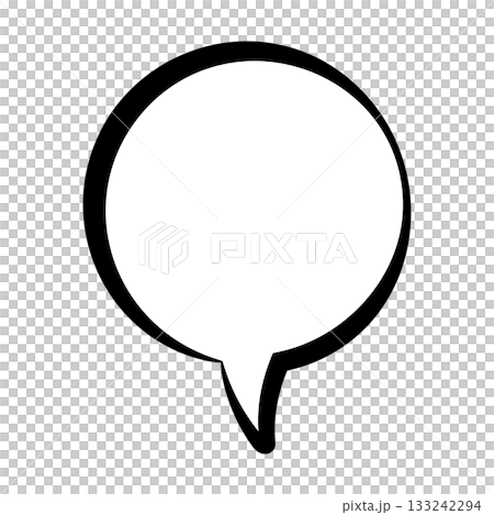 黒色の吹き出しのイラスト 133242294
