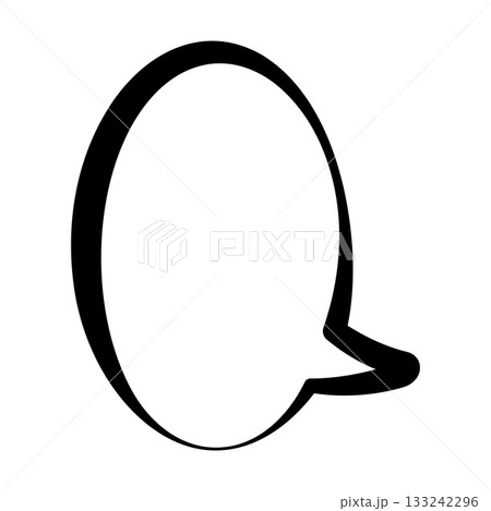 黒色の吹き出しのイラスト 133242296
