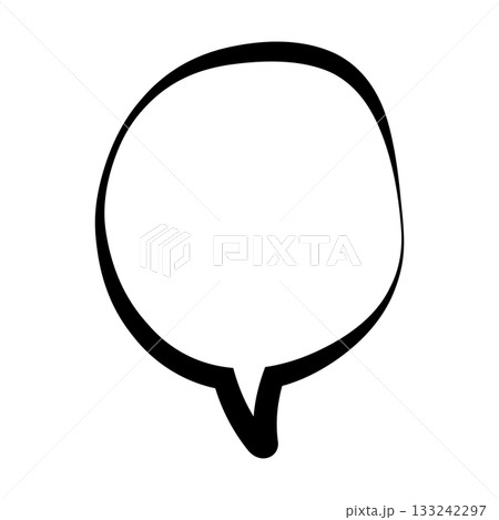 黒色の吹き出しのイラスト 133242297