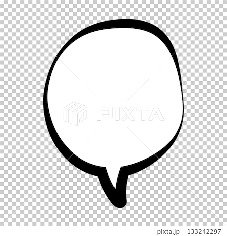 黒色の吹き出しのイラスト 133242297