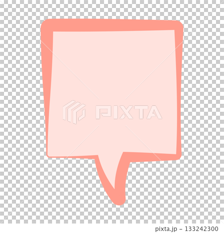 Simple orange speech bubble illustration Simple orange speech bubble illustration 133242300