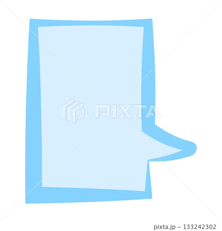 青色の吹き出しイラスト 133242302