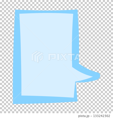 青色の吹き出しイラスト 133242302