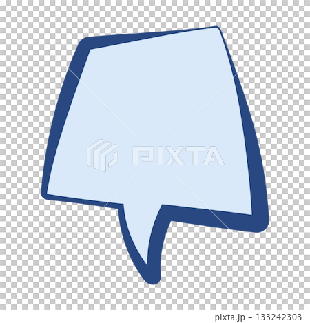 青色の吹き出しイラスト 133242303