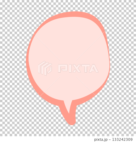 簡單的橙色對話框插圖 133242309