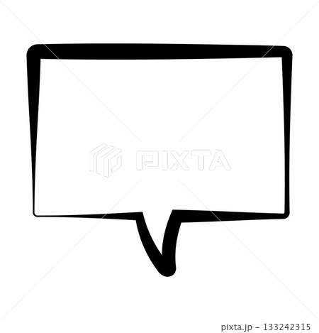 黒色の吹き出しのイラスト 133242315