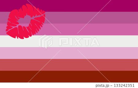 Lesbian flag. Pomade. Lesbian flag. Pomade. 133242351
