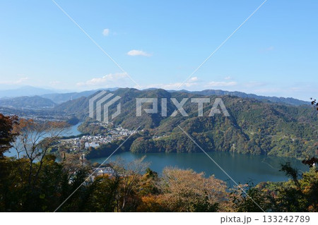 津久井城山から見た津久井湖 津久井城山から見た津久井湖 133242789